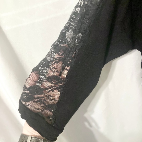 DreamGirl Women's L Love Crop Top with Lace Detail - Picture 5 of 10